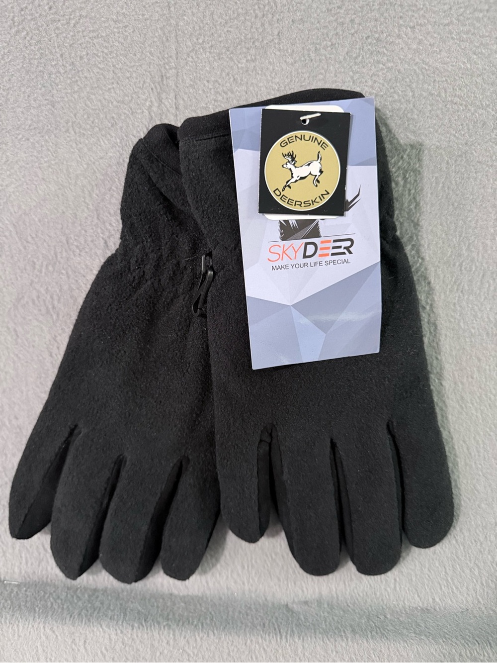 Skydeer - Black Deerskin Suede Gloves
